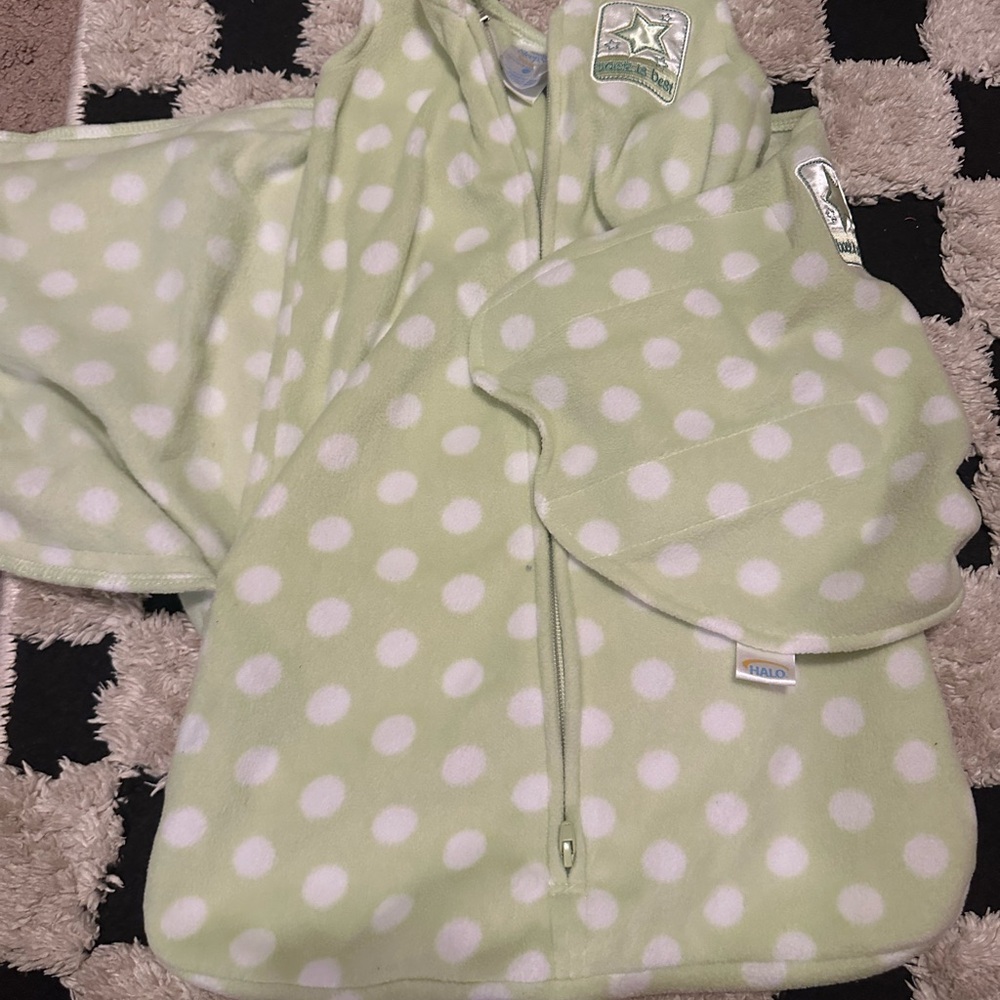 Halo Light Green Polka Dot Kids Sleep Sack